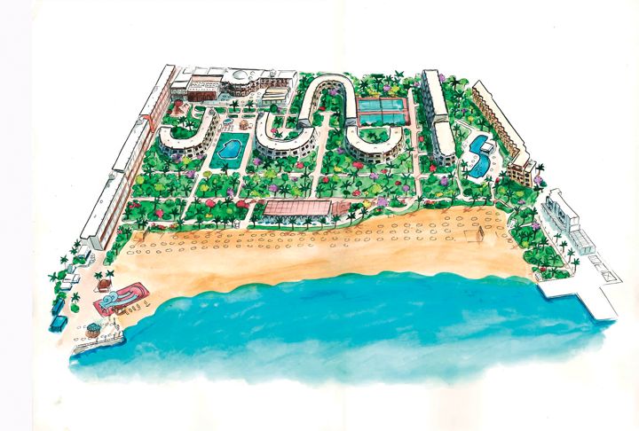 The Grand Hotel, Hurghada - map view